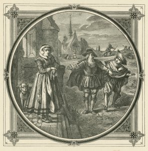 Med uvillige hunder er det vanskelig å fange harer (gravering) av John Leighton
