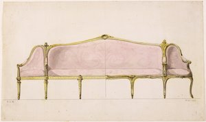 Design for en sofa av John Linnell