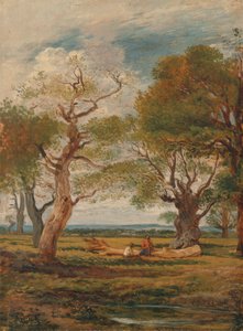 Landskap med figurer av John Linnell