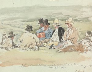 Slåmaskiner i marken i Porchester Terrace, Bayswater, 9. juni 1830 av John Linnell