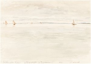 Seilbåter på Southampton River av John Linnell