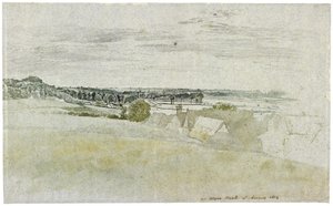 Utsikt over Amwell Hill, nær Ware, i Hertfordshire, 1814. Av John Linnell av John Linnell