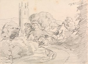 Widecombe Village av John Linnell