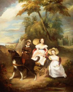 Et gruppeportrett av tre barn av John Livingstone