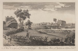 En vestlig utsikt over Chelsea Bridge av John Lodge