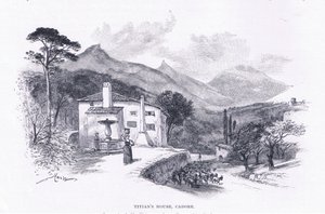 Titians hus, Cadore, fra The Magazine of Art 1893, Cassell and Company av John MacWhirter