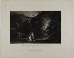 Adam and Eve Hearing the Judgement of the Almighty, from Illustrations of the Bible   1271543   no       norwegian Successfully Translated  Original: Windblown Pines, Pacific Grove. Verso: Pacific Coast road to Point Sur. Translat: Windblown Pines, Pacific av John Martin