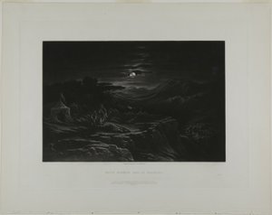 David Spareth Saul ved Hachilah, fra Illustrasjoner av Bibelen av John Martin