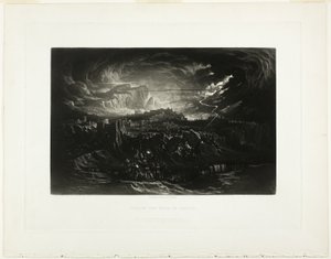 Fall of the Walls of Jericho, fra illustrasjoner av Bibelen av John Martin