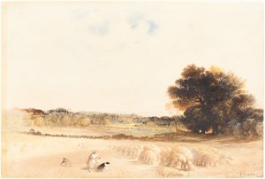 Gleaners in the Wheat Field av John Martin
