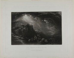 Joshua befaler solen å stå stille, fra illustrasjoner av Bibelen av John Martin