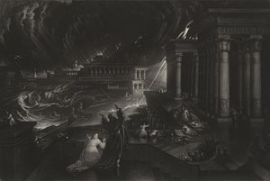 Syvende plage, ca. 1824 (mezzotint) av John Martin