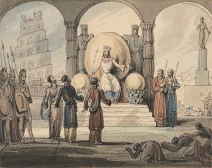 Shadrak, Meshack og Abed-Nego foran Nebukadnesar av John Martin