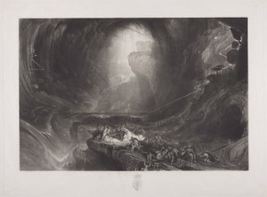 The Deluge, ca. 1828 (wc på papir) av John Martin