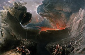 The Great Day of His Wrath, gravert av Charles Mottram (1807-76), utgitt av Thomas McLean, London i 1857 (håndfarget gravering)