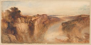 Utsikt over elven Wye, med utsikt mot Chepstow av John Martin