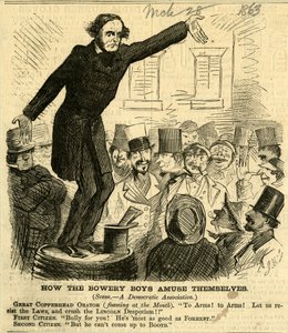 How the Bowery Boys Amuse Themselves, 1863 (tregravering)