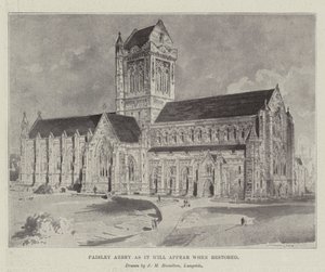 Paisley Abbey slik det vil se ut når det er restaurert av John McLure Hamilton