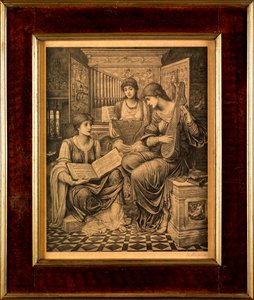 The Gentle Music of the Bygone Day (gravering?) av John Melhuish Strudwick