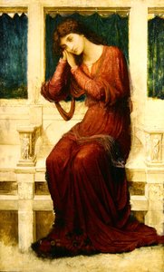 When Sorrow comes to Summerday Roses bloom in Vain, ca. 1910 (olje på lerret) av John Melhuish Strudwick