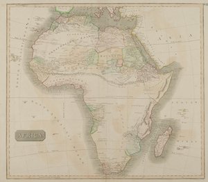 Afrika (håndfarget gravering) av John Menzies