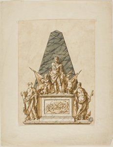 Uutført design for monumentet til den første hertugen av Marlborough
