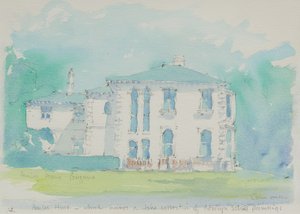 Penlee House, 1991 (wc på papir) av John Miller