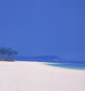 Hvit fiskebåt, 2002 av John Miller