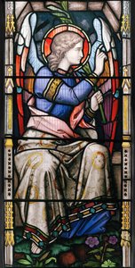 Angel, detalj fra The Three Marys at The Tomb, 1865 (farget glass)