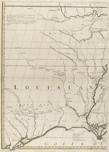 Et kart over de britiske og franske herredømmene i Amerika, 1756 (gravering med konturfarge på papir) av John Mitchell