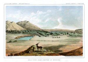 Milk River, nær Junction of Missouri, 1856. av John Mix Stanley