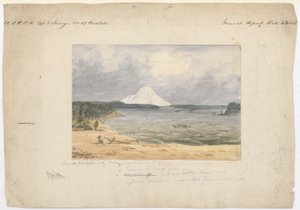 Puget Sound & Mount Rainier fra Whitby av John Mix Stanley