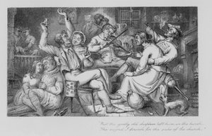 Robert Burns: Jolly Beggars (gravering) av John Moyr (attr.to) Smith