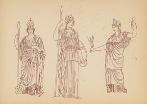 Gammel gresk kvinnedrakt (litho)