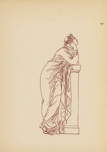 Gammel gresk kvinnekostyme (litho) av John Moyr Smith