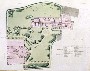 The Plan of the Royal Pavilion som fullført av Nash i 1822 fra 