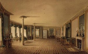 The South Drawing Room eller bankettromsgalleri fra utsikt over Royal Pavilion, Brighton av John Nash av John Nash