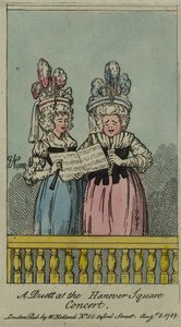 En duett på Hannover Square Concert, 1788 (etsing og wc)