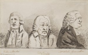 Batson, en bankmann, Tulley, Banker, Mr Wood, rådmann, 69 Lombard Street, Cornhill, 1790 (penn, pensel og blekk på papir)
