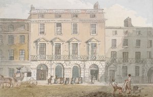 Freemasons Hall and Tavern, Great Queen Street, ca. 1800 (wc på papir) av John Nixon