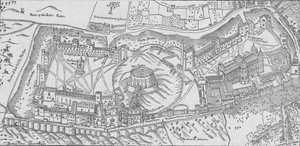 Nordens utsikt over Windsor Castle, 1607. 1895 av John Norden