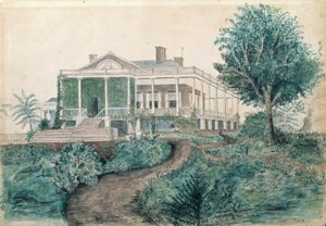 The Inman Homestead (wc på papir) av John OBrian Inman