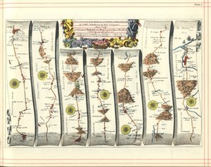 Britannia Atlas: Fortsettelse av veien fra London til Aberystwyth, 1675