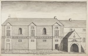 St Andrews Delineated - The Library (penn og vask på papir)