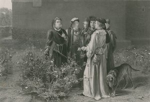 Scenen i tempelhagen, kong Henry VI, første del av John Pettie