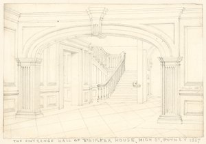 Inngangshallen til Fairfax House, High Street, Putney, London av John Phillipp Emslie