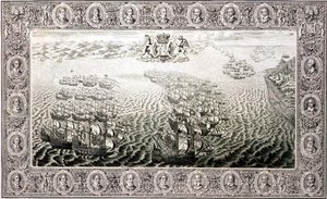 Armada (gravering fra et billedvev) av John Pine
