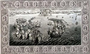 Armada (gravering fra et billedvev) av John Pine