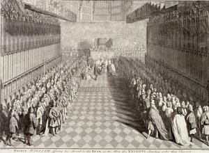 Kroningen av William III i Westminster Abbey, London, 1689, c1689