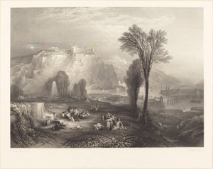 Ehrenbreitstein av John Pye after Joseph Mallord William Turner